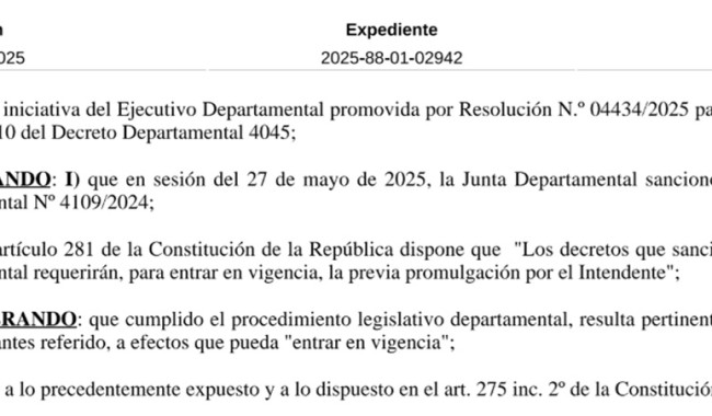 Resolución IDM 04870/2025: promulga Decreto 4109/2025