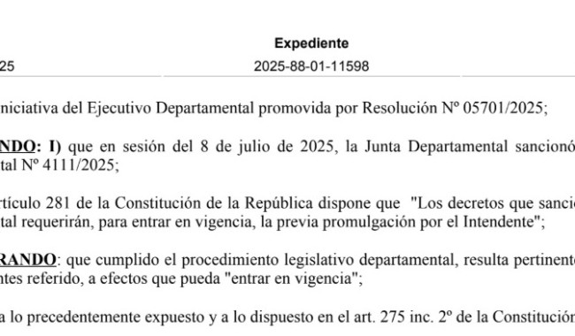 Resolución IDM 06014/2025: promulga Decreto 4111/2025 (funcionarios Artículo 30)