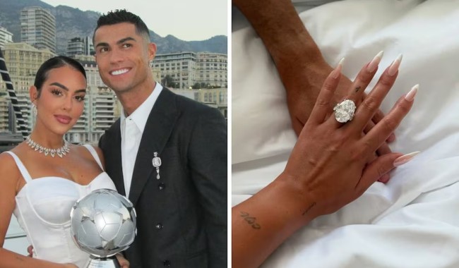 Cristiano Ronaldo se comprometió con Georgina Rodríguez tras 8 años de noviazgo y la novia luce un anillo gigante