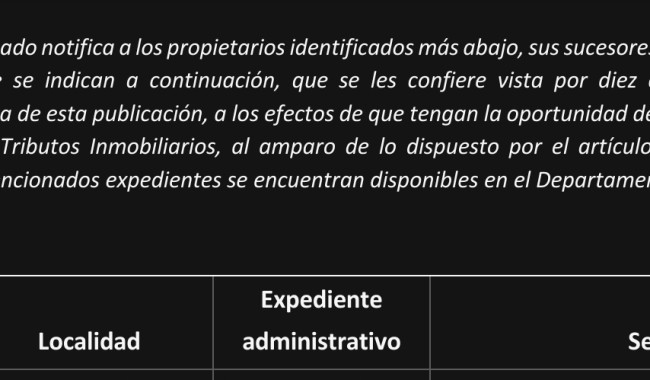 IDM confiere vista: tributos inmobiliarios