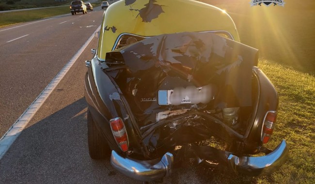 Siniestro de tránsito en ruta 9 deja a dos motociclistas graves