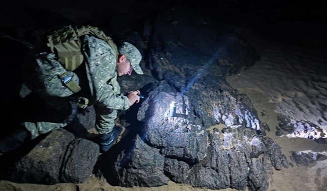 Hallaron granada de mano en costa de Piedra del Chileno