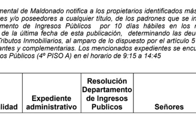 Deudas de tributos inmobiliarios