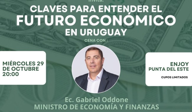 Enjoy Punta del Este recibe al ministro Gabriel Oddone en una cena sobre economía y desarrollo
