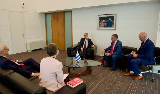 Presidente Orsi recibió en Torre Ejecutiva a Tony Blair
