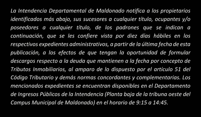 IDM: Vista Tributos Inmobiliarios (E190/34T)