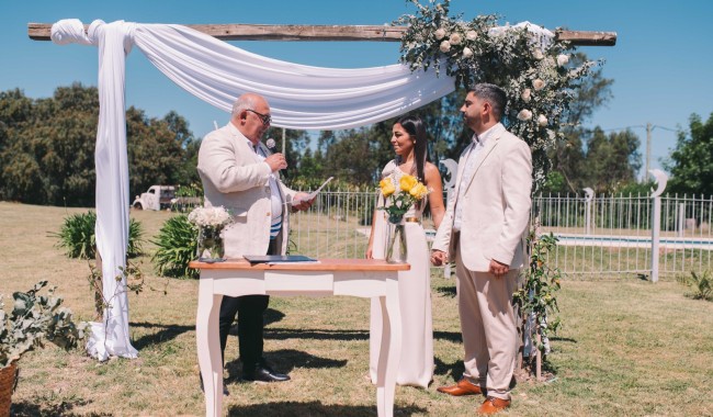 Miguel Abella, Damian Tort, ceremonia, casamiento