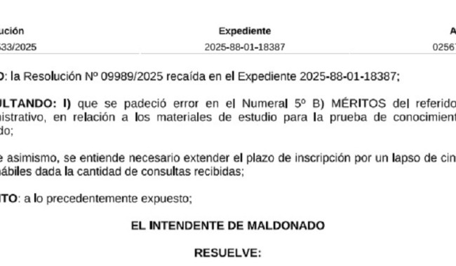 Resolución IDM 10533/2025: Extensión llamado a becarios y pasantes