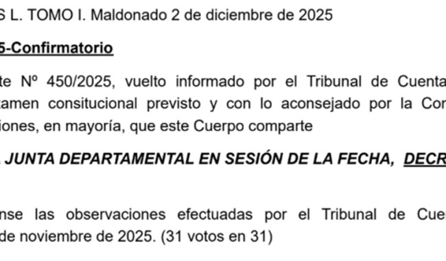 Decreto 4114/2025 Confirmatorio: Presupuesto Departamental 2026-2030