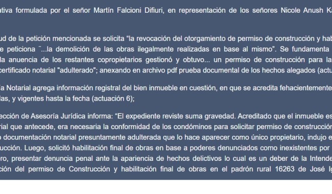 Intendencia denunciará penalmente una obra en José Ignacio por presunta documentación adulterada