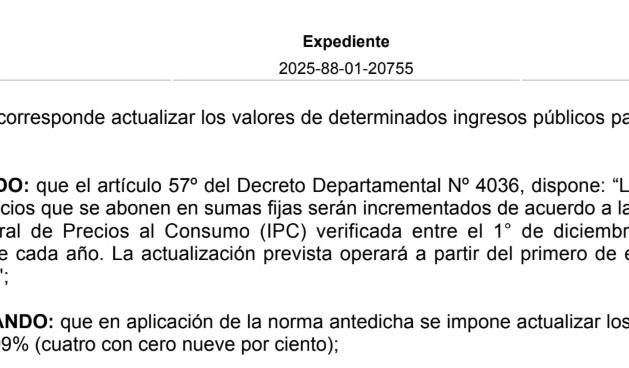 Resolución IDM 11909/2025: tasa de división, reparcelamiento, fraccionamiento y refraccionamiento de bienes inmuebles