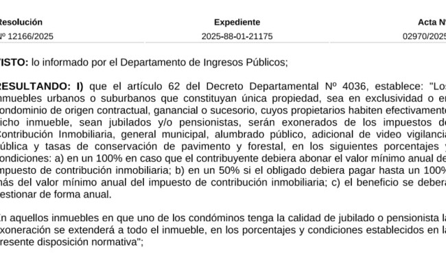 Resolución IDM 12166/2025: Resolución Reglamentaria Decreto Departamental N° 4036