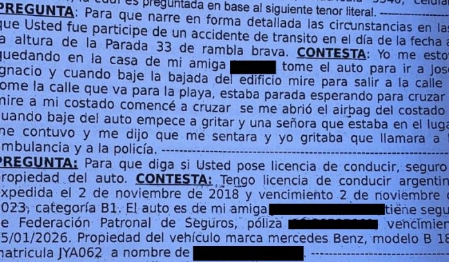 Conductora del siniestro fatal en Parada 33 admitió ante la policía que su licencia estaba vencida desde 2023