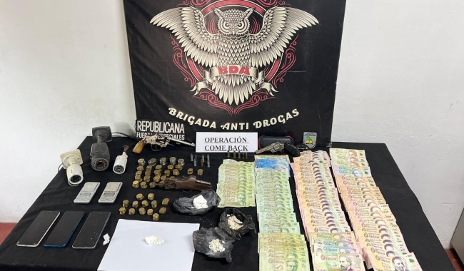 Armas, cocaína y cinco detenidos tras la operación Come Back en Maldonado Nuevo