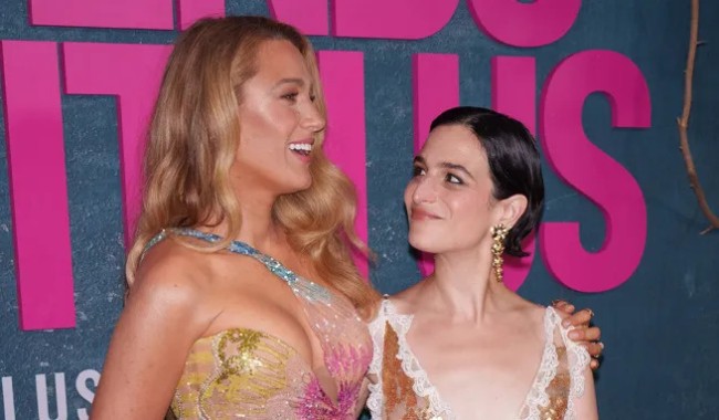 Blake Lively, Colleen Hoover, Isabella Ferrer, Jenny Slate, Justin Baldoni, it ends with us