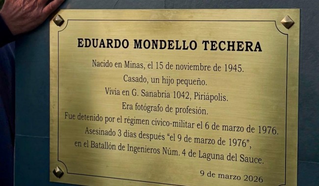 Memoria y dictadura: Pereira reivindicó la lucha por verdad y justicia en homenaje a Eduardo Mondello