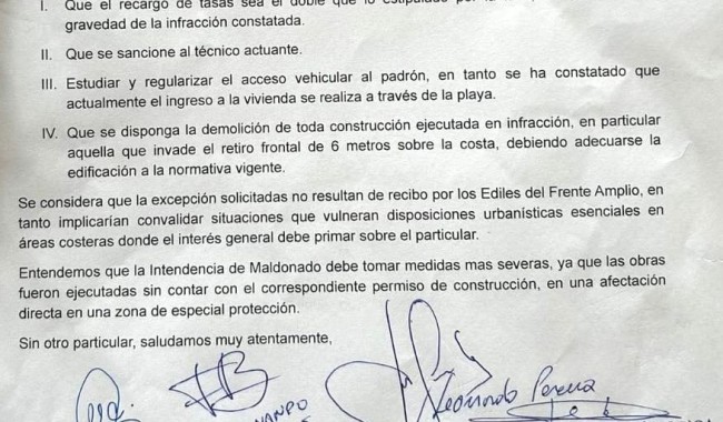 Junta Maldonado, IDM, urbanismo, ordenamiento territorial, regularización, excepciones, obras, Junta Departamental, Juan Urdangaray, Maldonado, intendencia maldonado