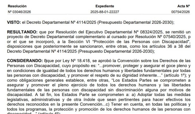 Resolución IDM 03046/2026: creación tarjeta para personas con discapacidad