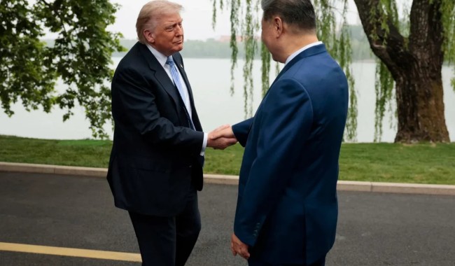 La reunión entre Trump y Xi en Zhongnanhai ha comenzado