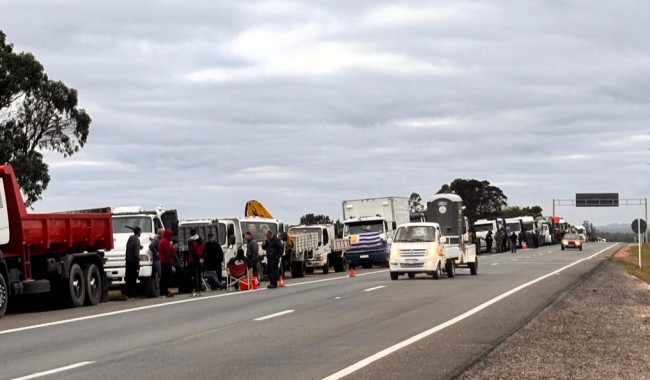 Camiones en Ruta 9 y 39: transportistas se movilizan contra la Guía de Carga