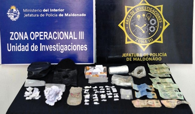 San Carlos, drogas, narcotráfico, allanamiento, estupefacientes, Policía de Maldonado, Fiscalía, Avenida Rocha, operativo antidrogas