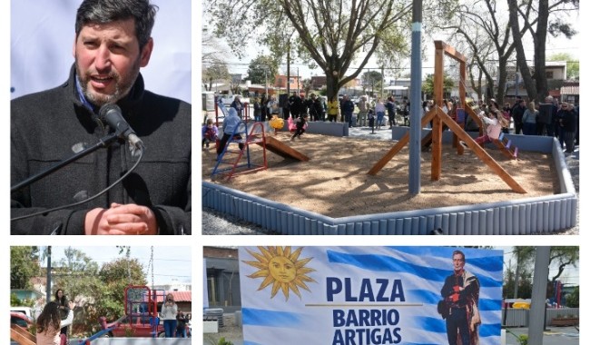 Se reinauguró la plaza del barrio Artigas y es la primera de cinco que el municipio de Maldonado recuperará con fondos de OPP