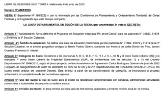 Decreto 4069/2023: Aprobación definitiva de la Junta al Programa de Actuación Integrada “PAI entre Cerros”