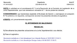 Resolución IDM 04816/2023: se devuelven actuaciones a la Junta