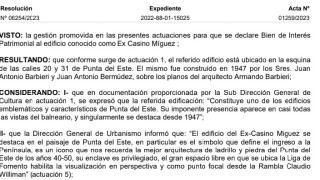 Resolución IDM 06254/23: declaración de Bien de Interés Patrimonial para el Ex Casino Miguez