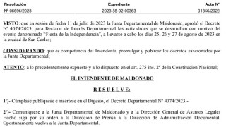 Resolución IDM 06696/2023: promulga Decreto 4074 sobre Fiesta de la Independencia