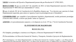 Resolución IDM 08283/2023: promulgación del Decreto 4083