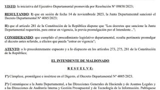 Resolución IDM 10724/2023: promulga Decreto 4085 sobre extensión de plan de facilidades para abonar tributos adeudados