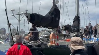 Ocean Globe Race, OGR, Marie Tabarly, Pen Duick VI, Yatch Club Punta del Este, Alvaro Robaina, Juan Etcheverrito, YCPE, Whitbread