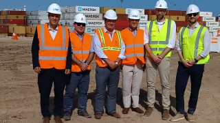 Recorrida de autoridades a las obras de la Terminal Cuenca del Plata