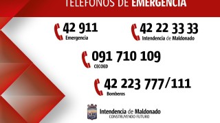 Maldonado atento ante alerta roja decretada por el gobierno nacional para todo el país