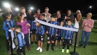 IDM, Municipio Maldonado, Antia, Andres Rapetti, futbol infantil, canchas, cesped sintetico, inversion, deportes, Maldonado capital del Deporte