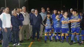 IDM, Antia, Andres Rapetti, municipio Maldonado, futbol infantil, canchas, cesped sintetico, inversion, deportes, Maldonado Capital del Deporte