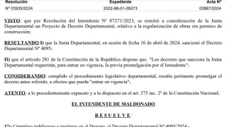 Resolución IDM 03935/2024: promulga Decreto 4095 sobre regularización de obras sin permiso de construcción