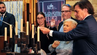 Lacalle Pou participó en conmemoración de la Noche de los Cristales Rotos