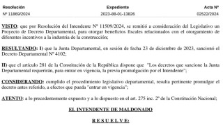 Resolución IDM 11869/2024: promulga decreto que otorga beneficios fiscales a la industria de la construcción