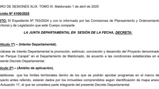 Decreto 4106/2025: Gran Parque Carapé