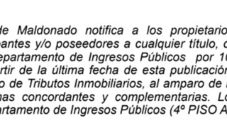 IDM: Tributos Inmobiliarias (ER192/30T)