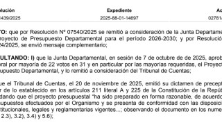 Resolución IDM 11439/2025: promulgación y publicación del Presupuesto Departamental 2026-2030