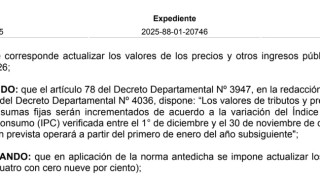 Resolución IDM 11908/2025: nuevos valores de servicios y otros ingresos públicos para 2026