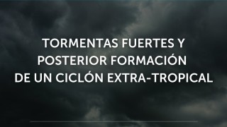 INUMET advierte por impacto de un sistema extratropical con lluvias extremas y vientos intensos
