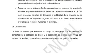 Cese en el Hemocentro: informe atribuido a ASSE señala “gestión paralela” e irregularidades