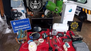 Operación Campaña: cuatro judicializados tras allanamientos con armas, droga y objetos robados