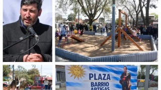 Se reinauguró la plaza del barrio Artigas y es la primera de cinco que el municipio de Maldonado recuperará con fondos de OPP