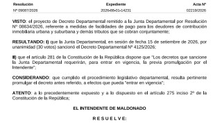 Resolución IDM 09087/2026: promulga Decreto 4125/2026 (facilidades de pago para deudores de contribución inmobiliaria y demás tributos que se cobran conjuntamente)