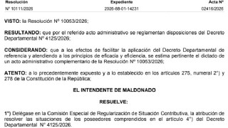 Resolución IDM 10111/2026: Delegación a comisión especial para resolver situaciones de poseedores de inmuebles comprendidos en el régimen de facilidades de pago